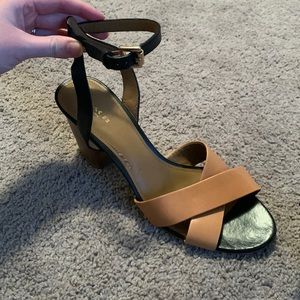 COACH Strappy open Toe block heel shoes